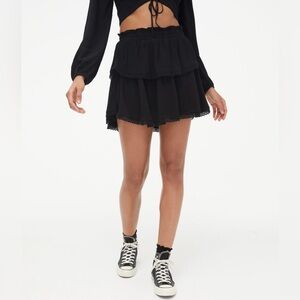 Aeropostale black ruffle skirt